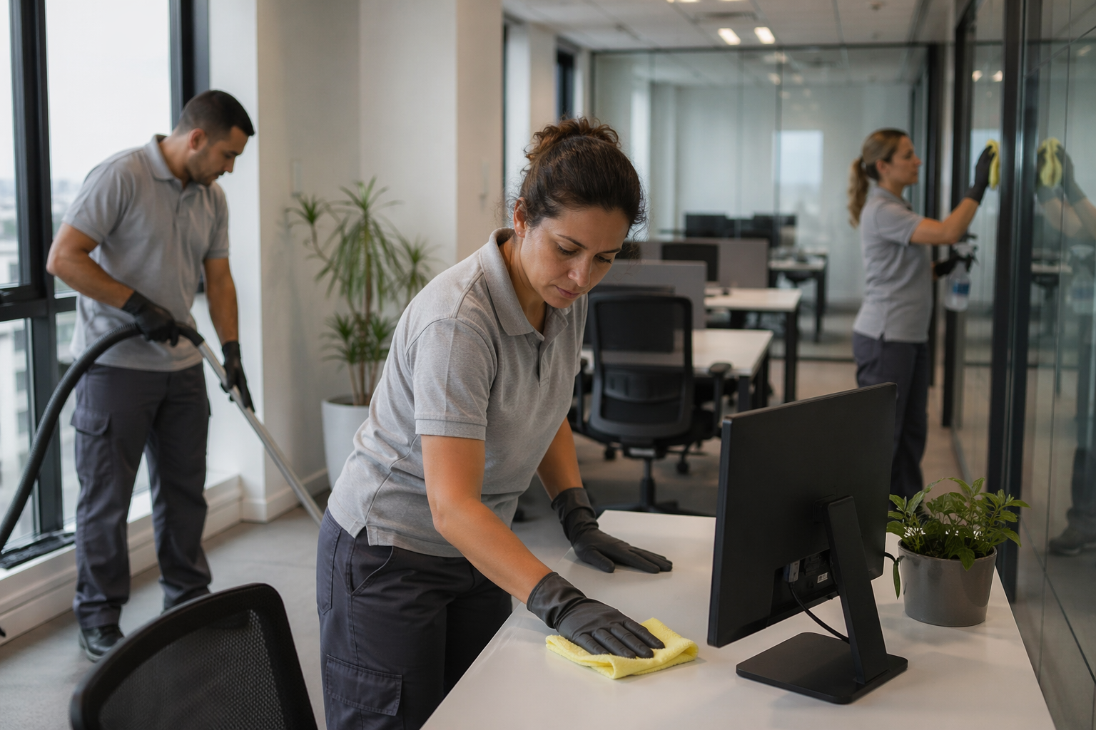 Atria Cleaning Corp cleaning team detail